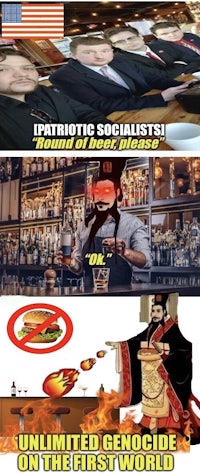 a picture of a man and a woman in a bar