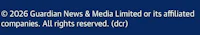 a blue background with the words guardian news media limited and its affiliated companies reserved