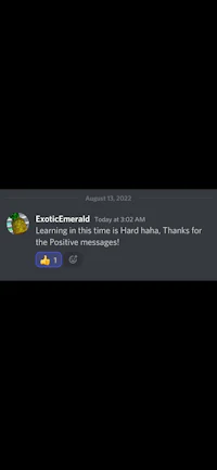 a screenshot of a message on a black screen