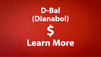 a red background with the words d-bal dianabol learn more
