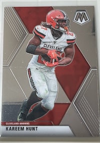 a football card with kareem hunt on it