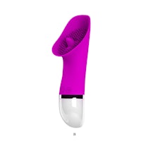 a pink and white vibrator on a white background