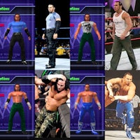 wwe wrestlers in different poses