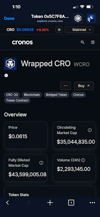 cronos wrapped cro - screenshot