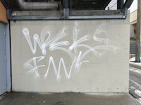 graffiti on the side of a building