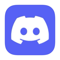 a blue icon with a white face on it