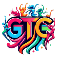 a colorful logo with the word gtg
