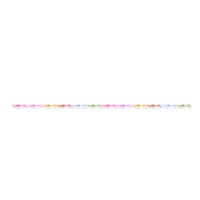 a rainbow colored necklace on a black background