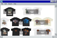 a screen shot of a t - shirt design software
