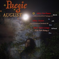 a poster for paige in august