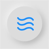 a blue wave icon on a white background