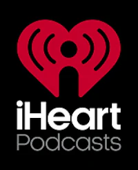 iheart podcasts logo on a black background