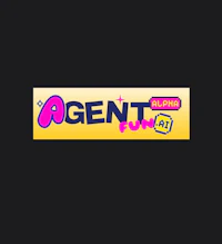 agent fun logo on a black background