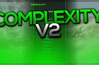 a green screen with the words complexity v2