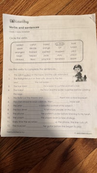 a worksheet with a picture of a boy and a girl