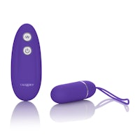 a purple vibrator with a button on it