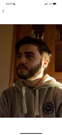 a picture of a man with a beard and hoodie