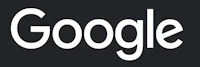 the google logo on a black background