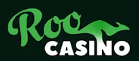 roo casino logo on a black background