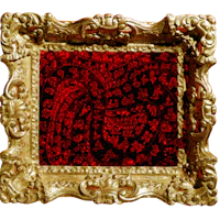 an ornate gold frame