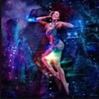an image of a woman dancing in space