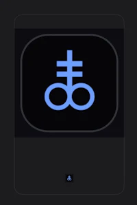 a blue icon with a cross on it