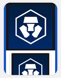 a square sticker with two hexagons on it