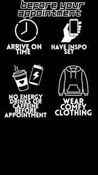 a black shirt with the words before your appointment
