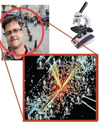 an image of a man with a microscope and an image of a man with a microscope