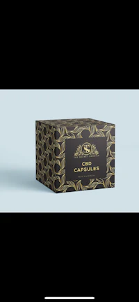 a black and gold box on a white background