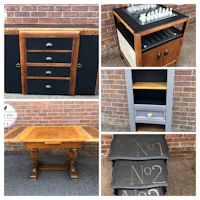 a collage of pictures of various furniture items