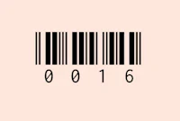 a barcode on a pink background