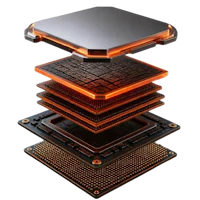 a cpu stacked on top of another cpu