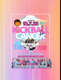 a poster for the kickball for cancer