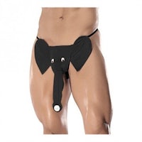 a man wearing an elephant thong underwear