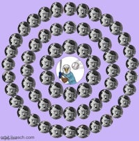 a circle with a lot of people in it