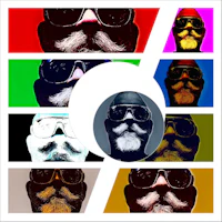 a photo of a man with sunglasses and a mustache