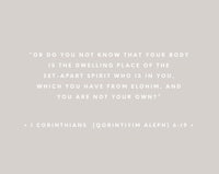 a quote that says, do not know your body is the sinking place of your soul