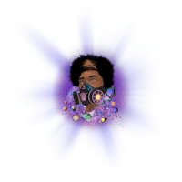 an image of a woman with a gas mask on a blue background