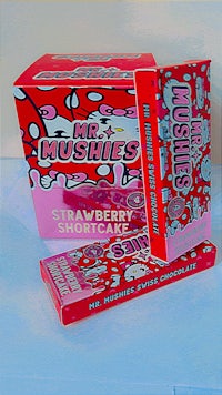 a box of mr mushies strawberry shortcake