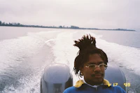 Chris on the boat