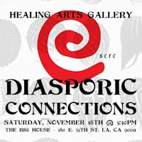 a poster for disassociative connections at the healing arts gallery