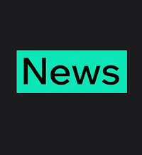 the news logo on a black background