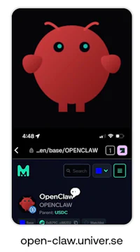 an image of an open claw app with the words open claw universe