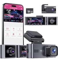 a car dvr with a phone and a camera