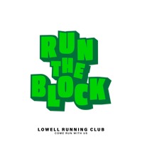 run the block logo on a black background