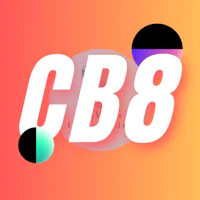 the word cb8 on a colorful background