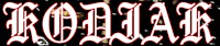 a black and white image of the word kor