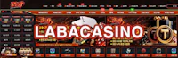 a casino website with the words labaga casino