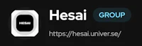 hesai group logo on a black background